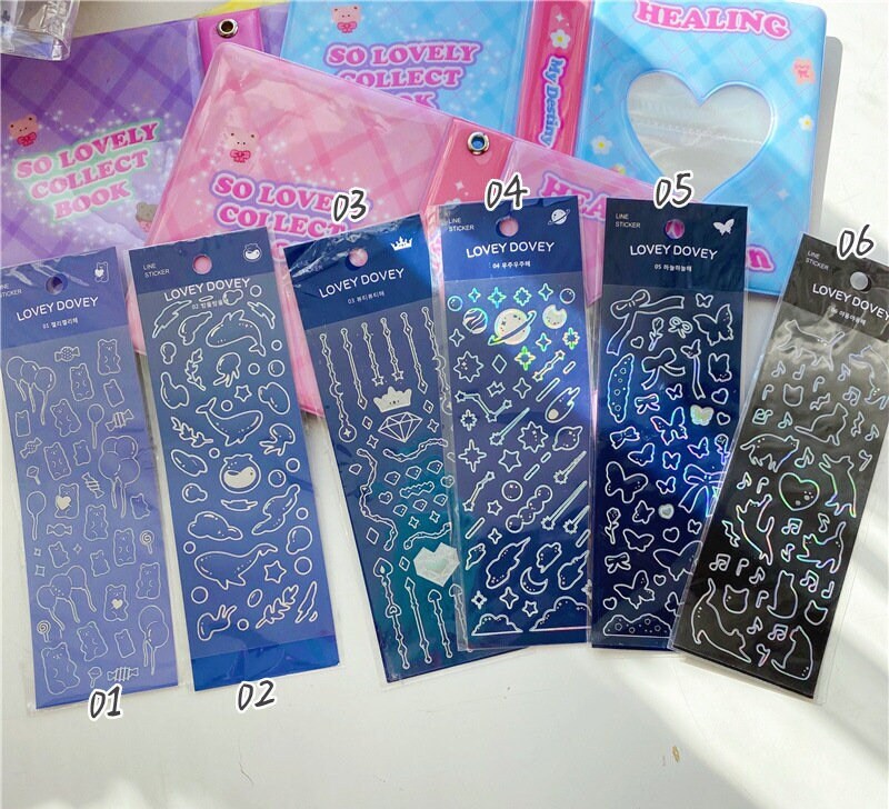 Polco toploader deco stickers, butterfly stickers, cat sticker, music note sticker sheet