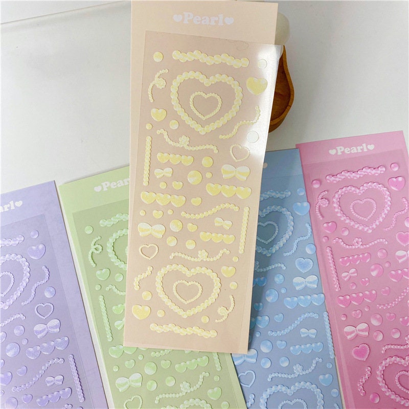 Pearl Heart  Stickers