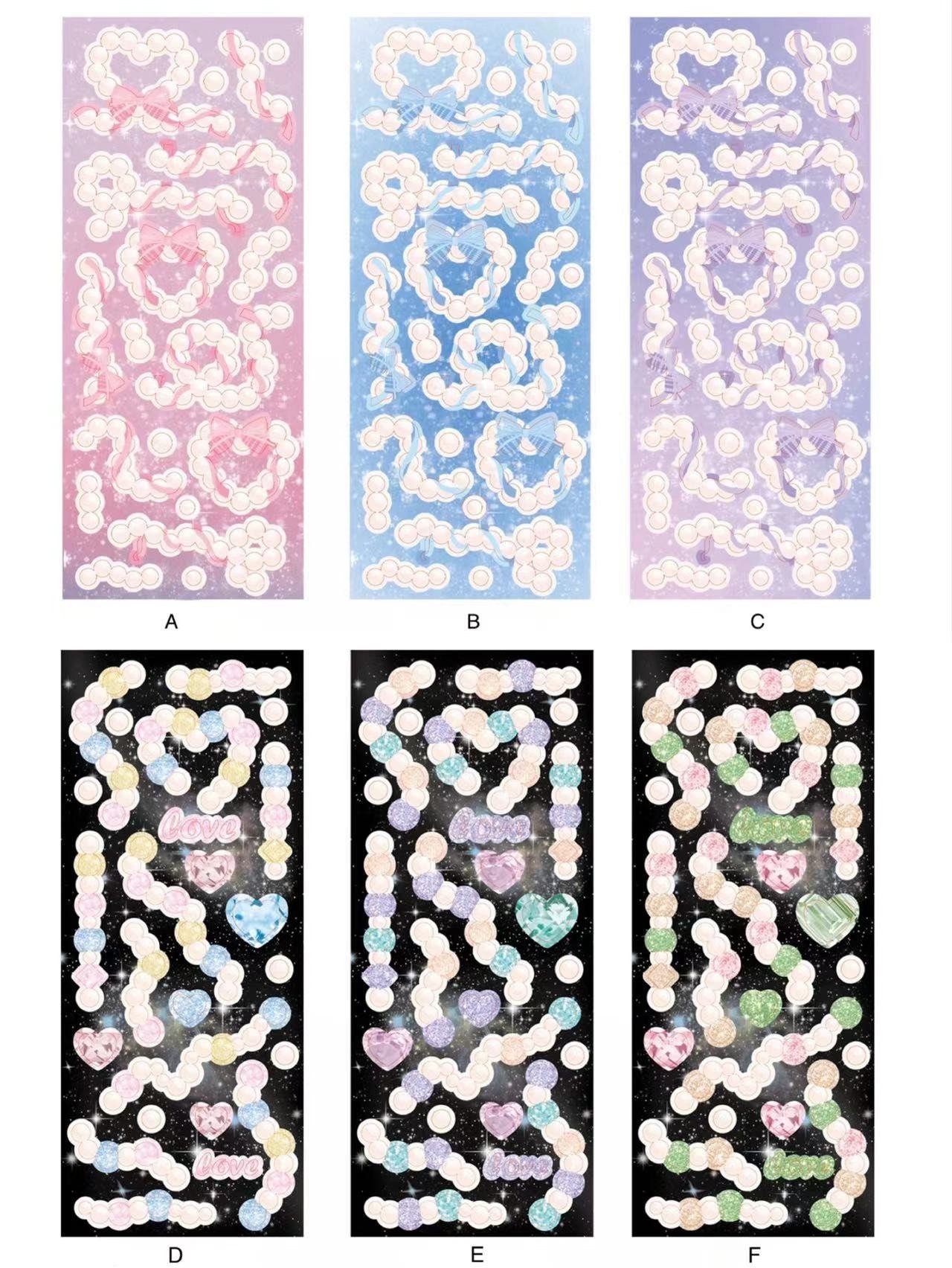 Pearl Ribbon Sticker