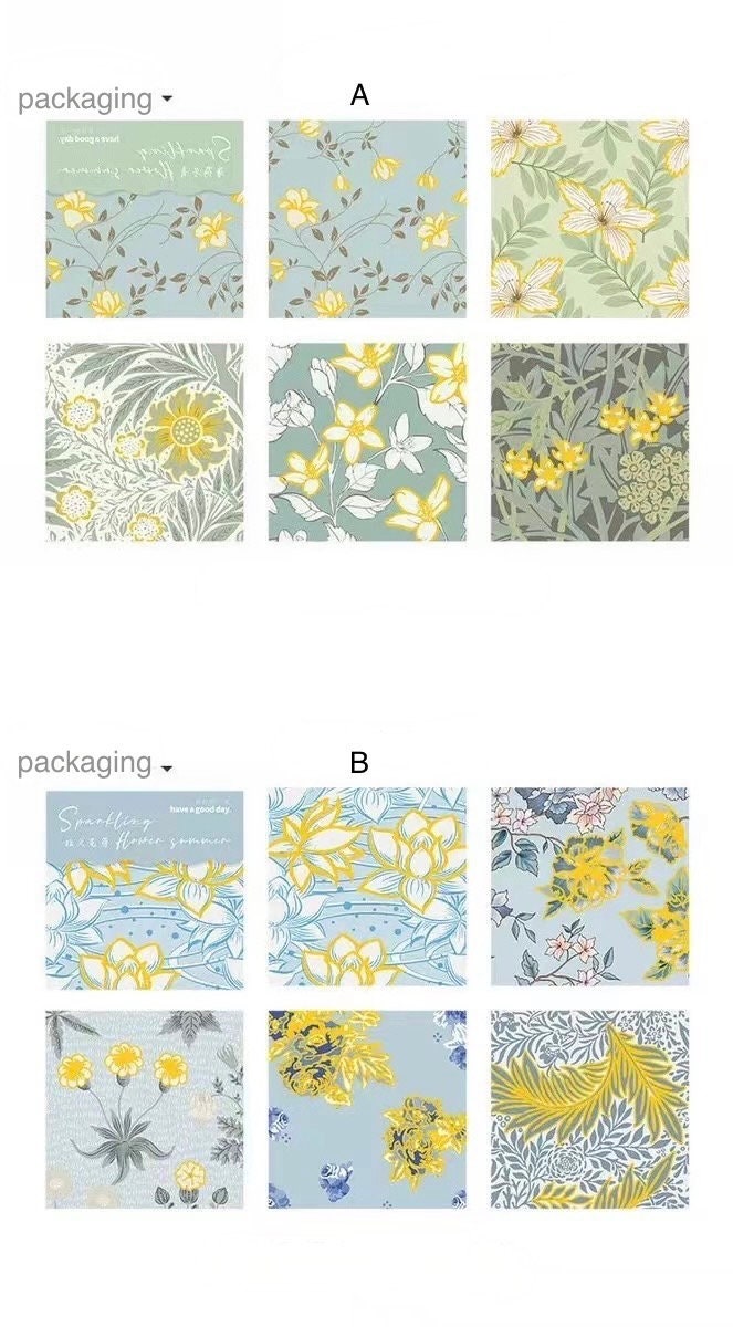 Gold Floral Parchment Paper