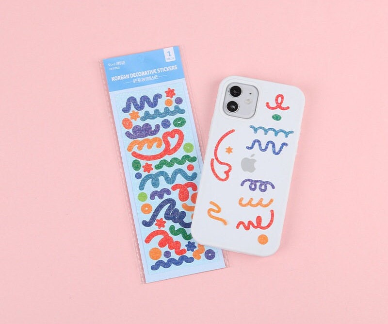 Confetti Ribbon Sticker Sheet