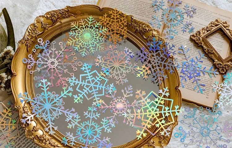 Holographic lace border paper, lace frame scrapbooking paper supply, non-sticky deco paper