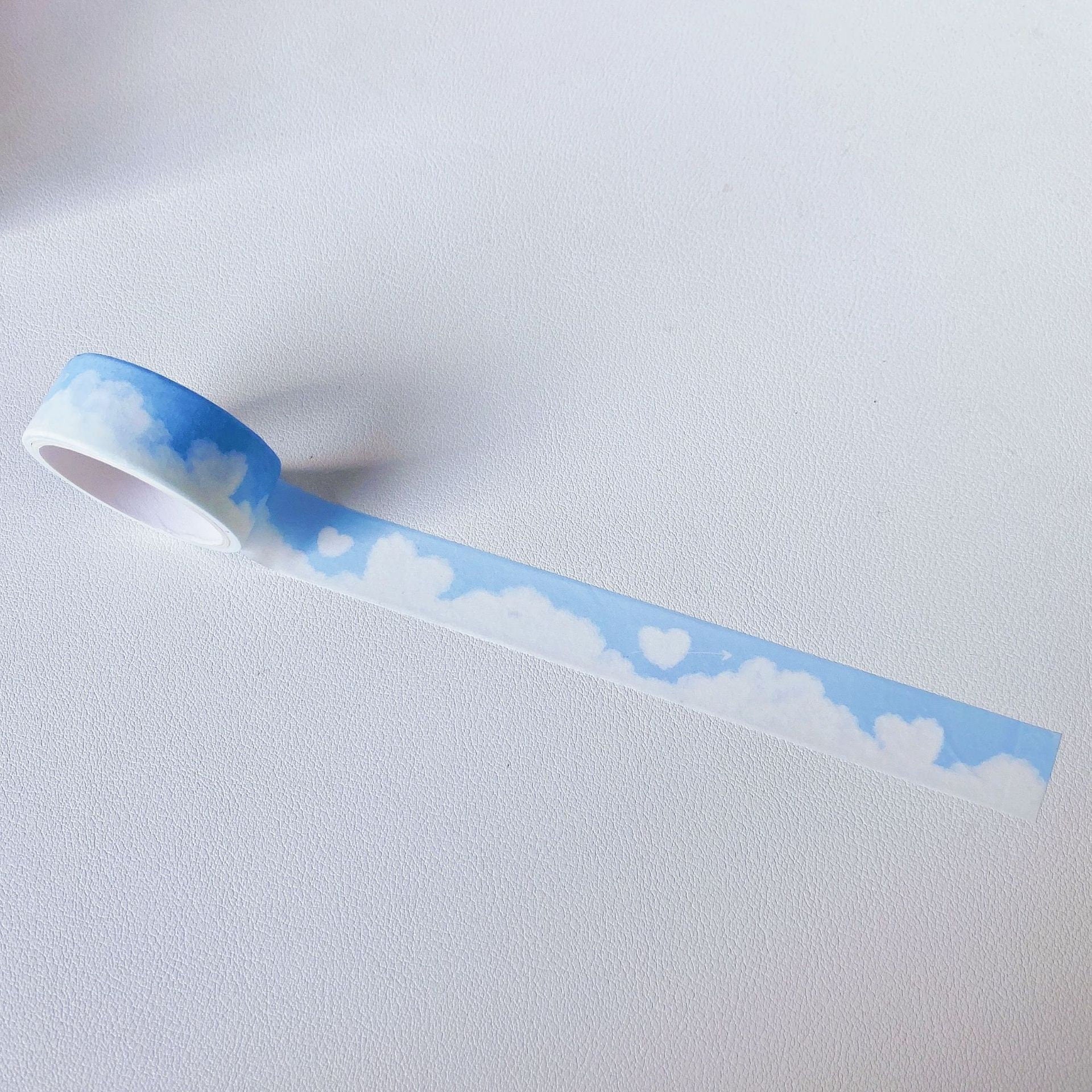 Kawaii cloud washi tape, bear washi tape, heart shape cloud washi tape