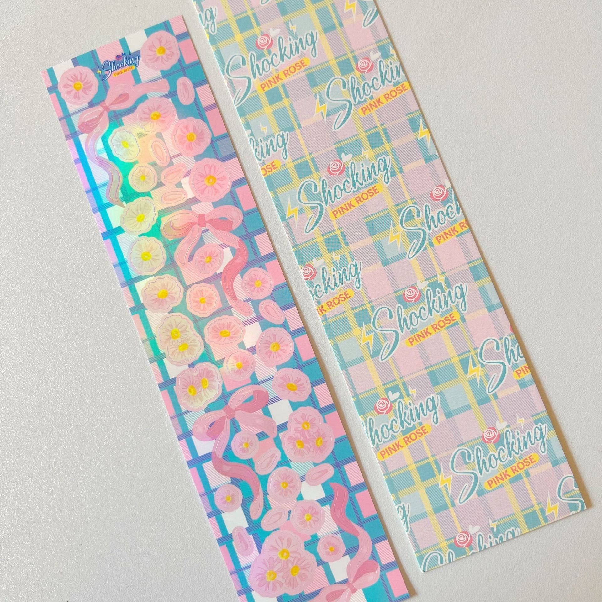 Daisy sticker sheet, holo ribbon deco sticker sheet