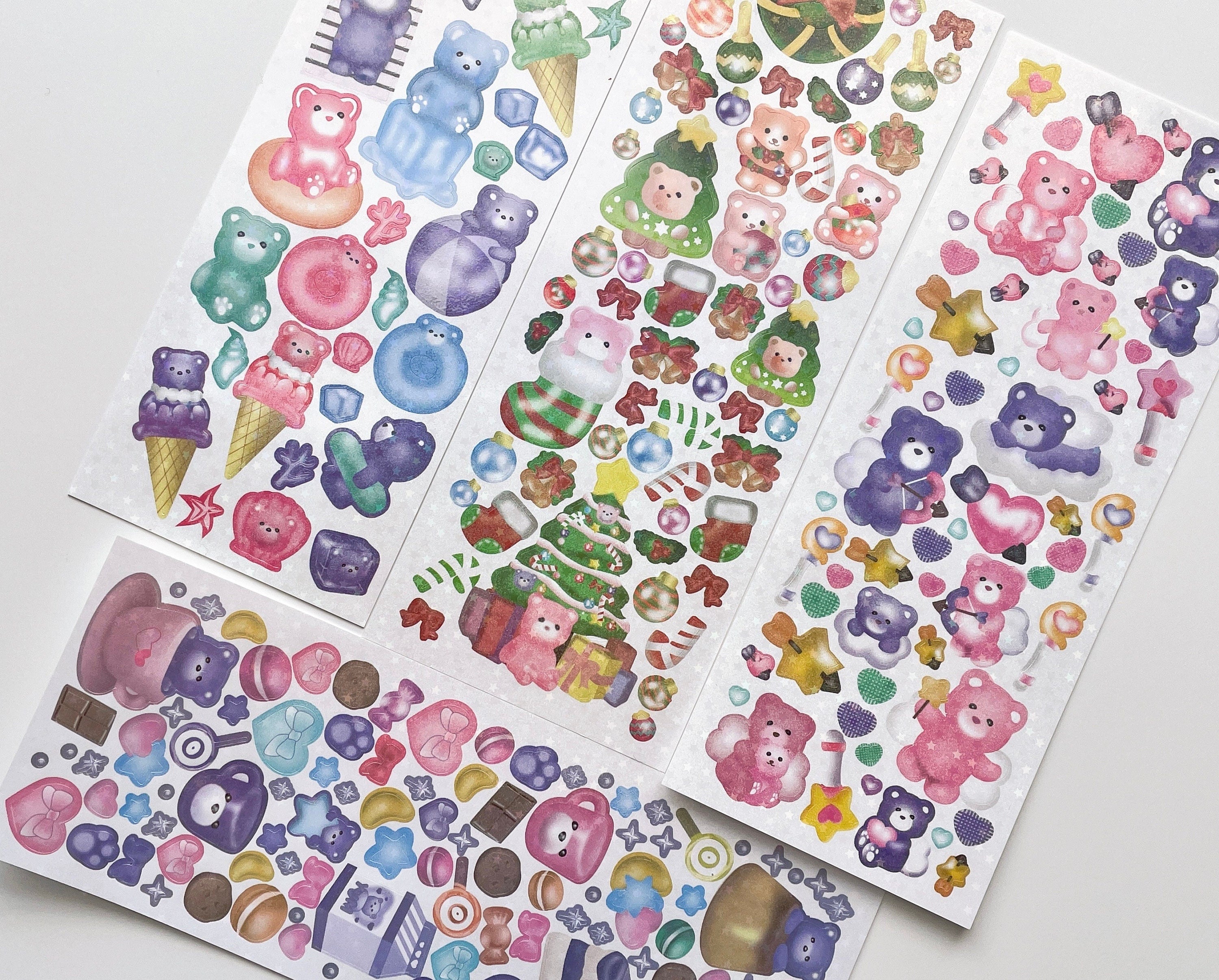 Kawaii Toplader Rainy Day Sticker Sheets, Kpop Deco Stickers 